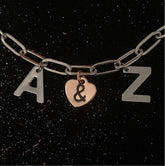 Couple’s Paperclip Initial Necklace