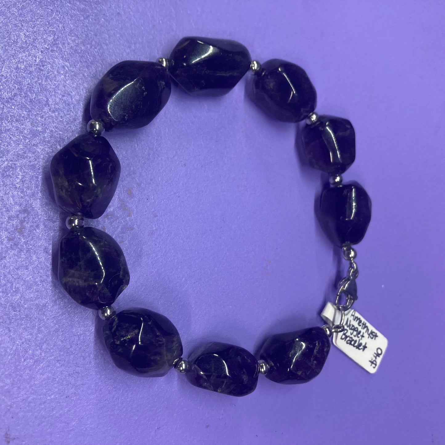 Amethyst Nugget Bracelet