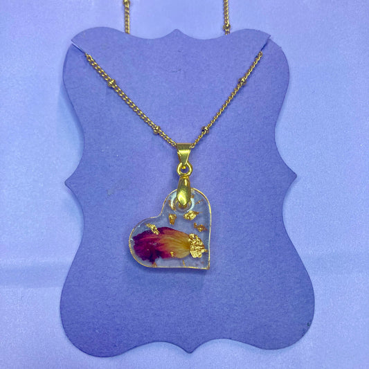 Rose Gold Resin Necklace