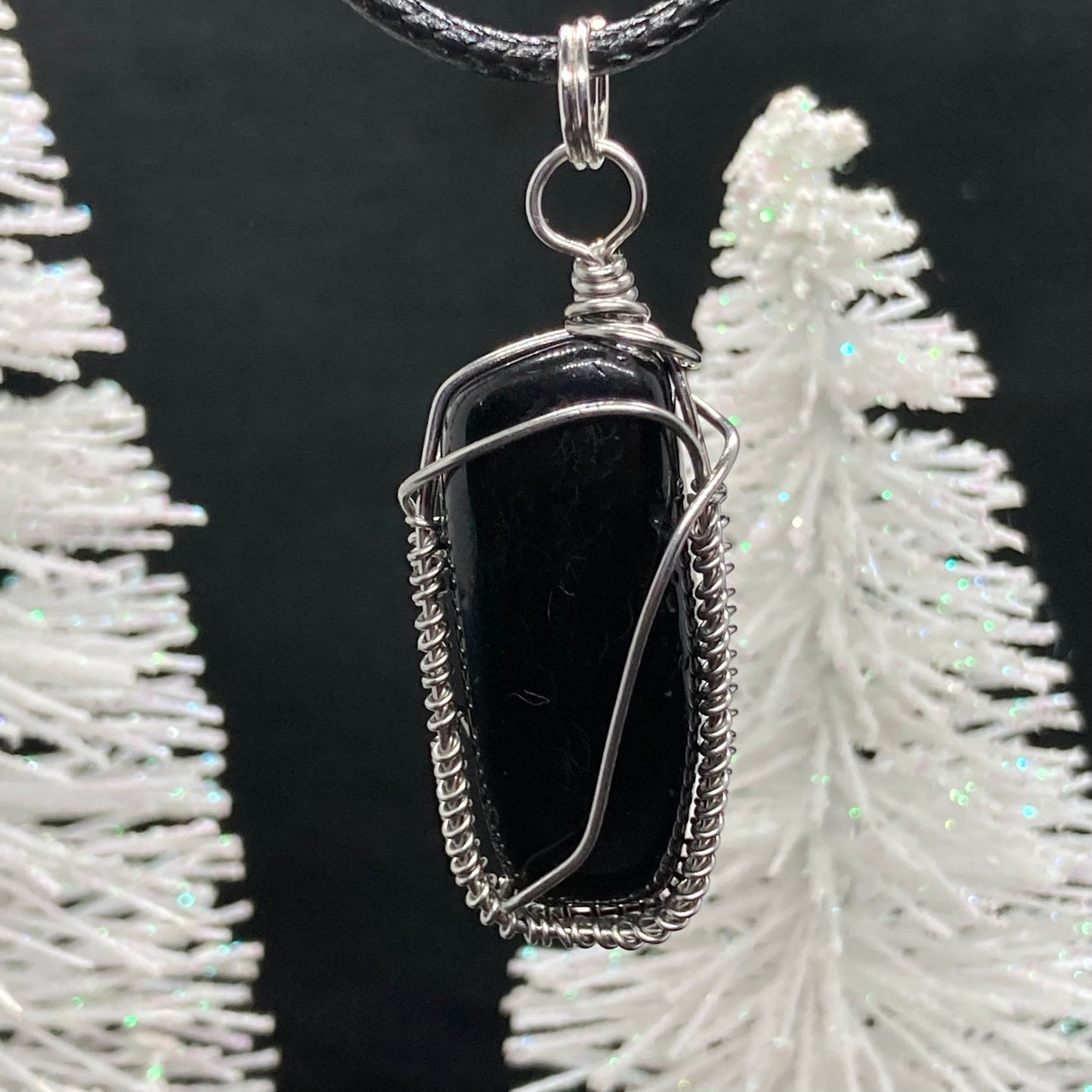 Freeform Obsidian Pendant