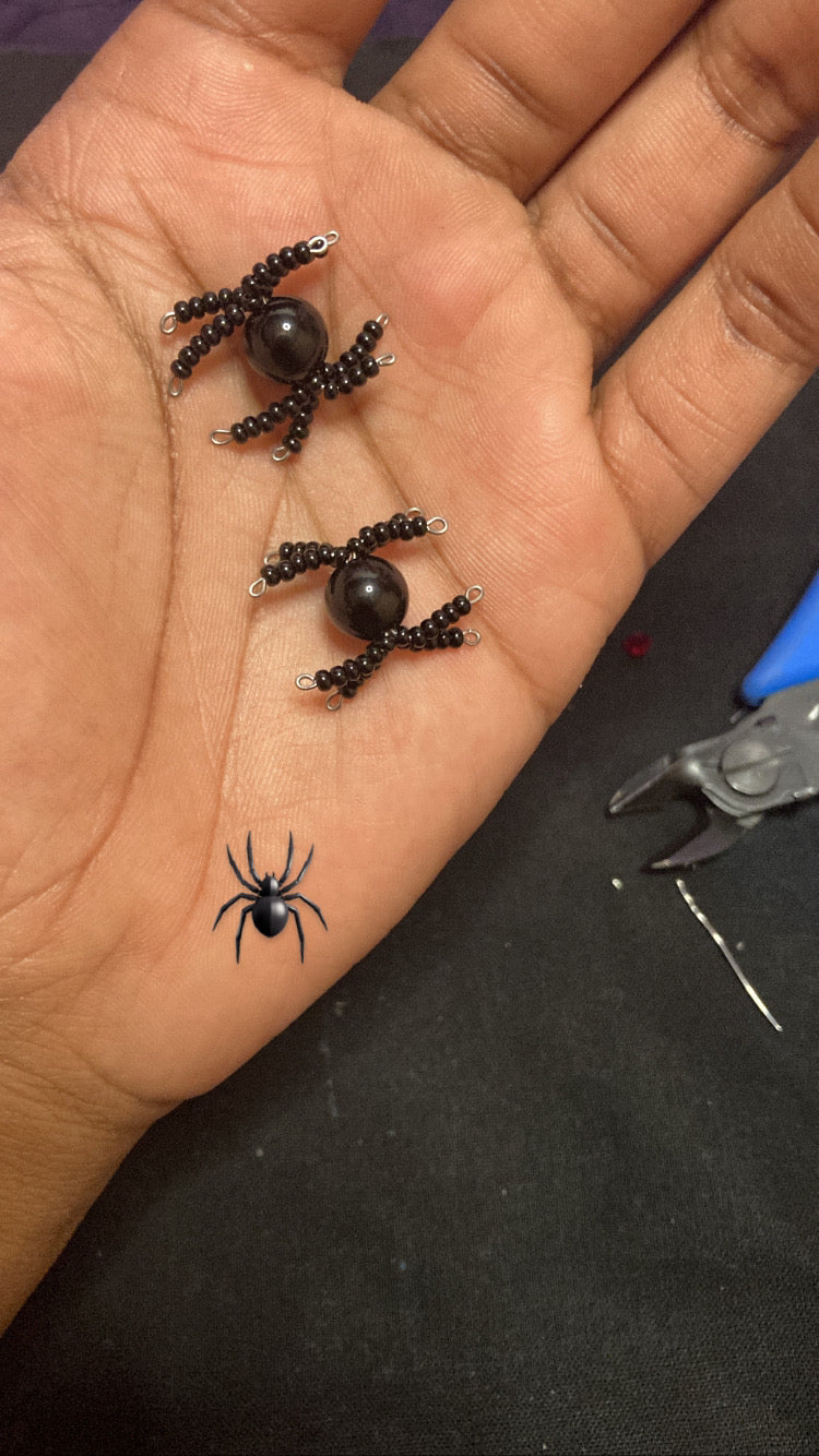 Steel Spider Earrings