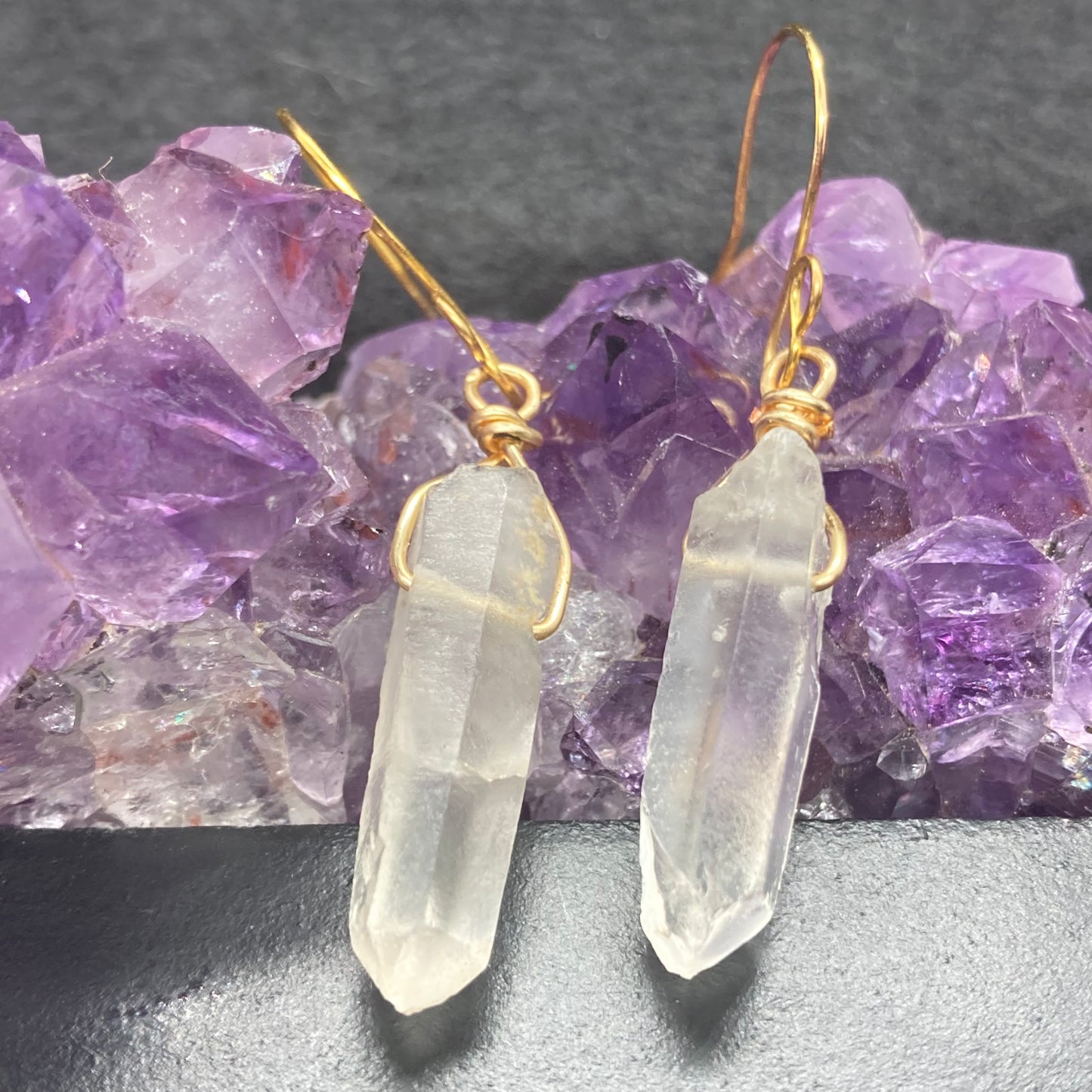 Quartz Point Earrings