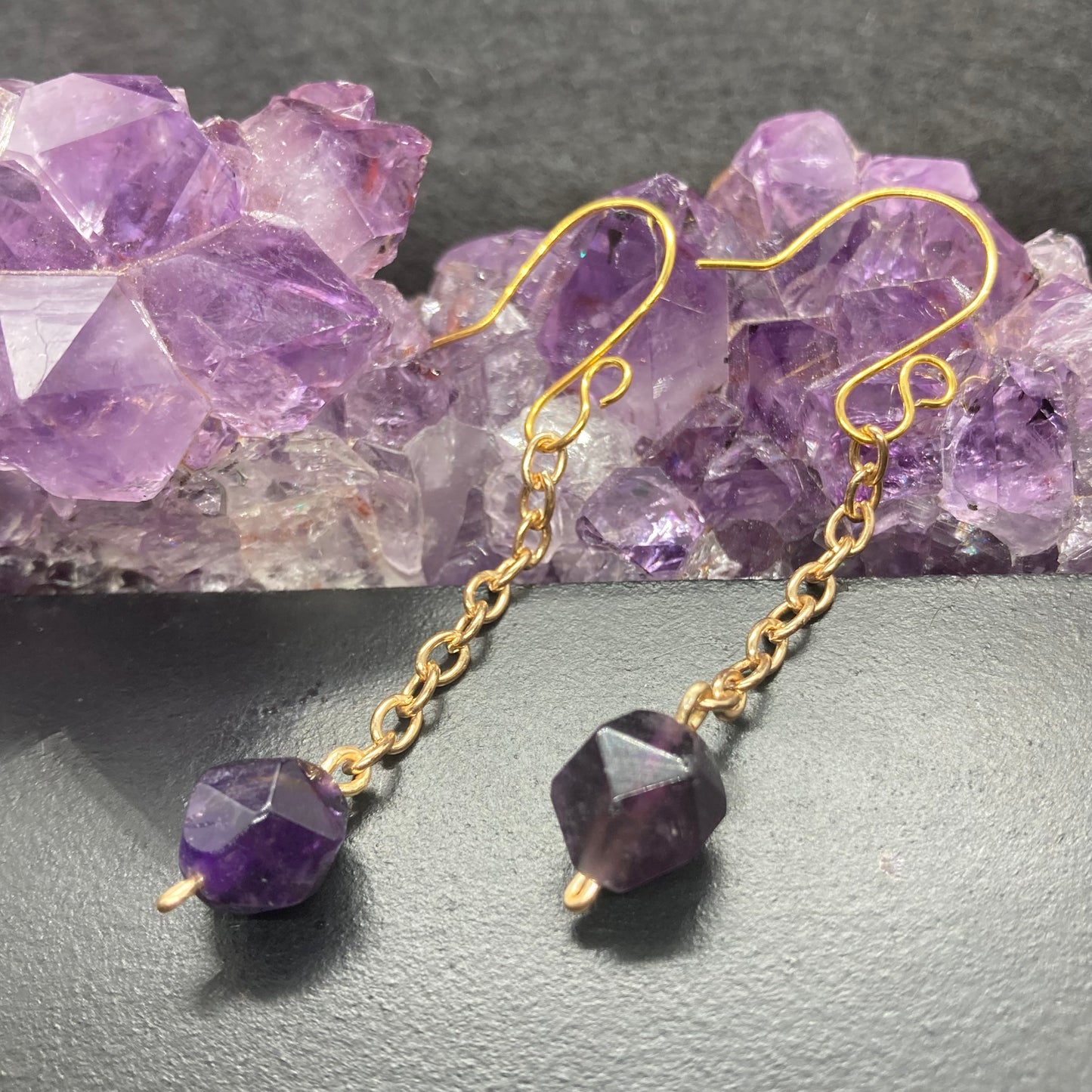 Amethyst Drop Earrings