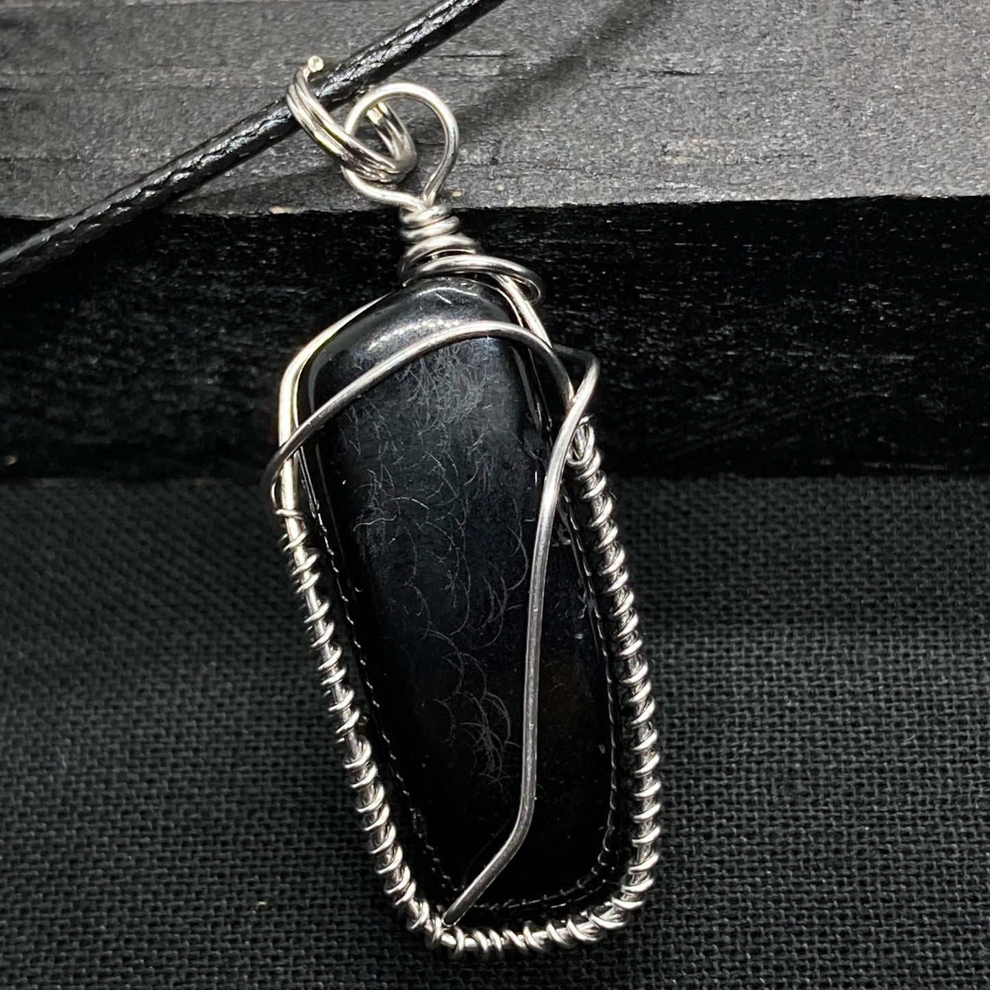Freeform Obsidian Pendant
