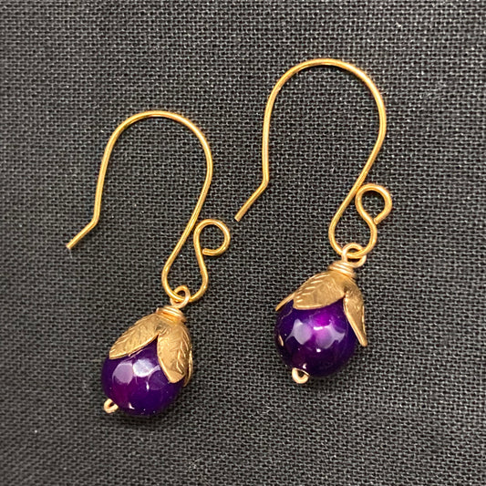Grape Agate Earrings