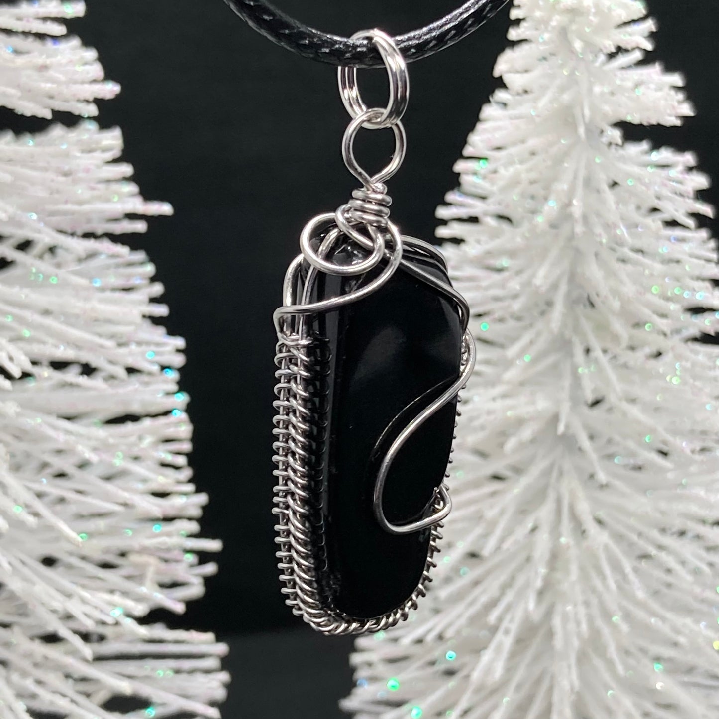 Freeform Obsidian Pendant