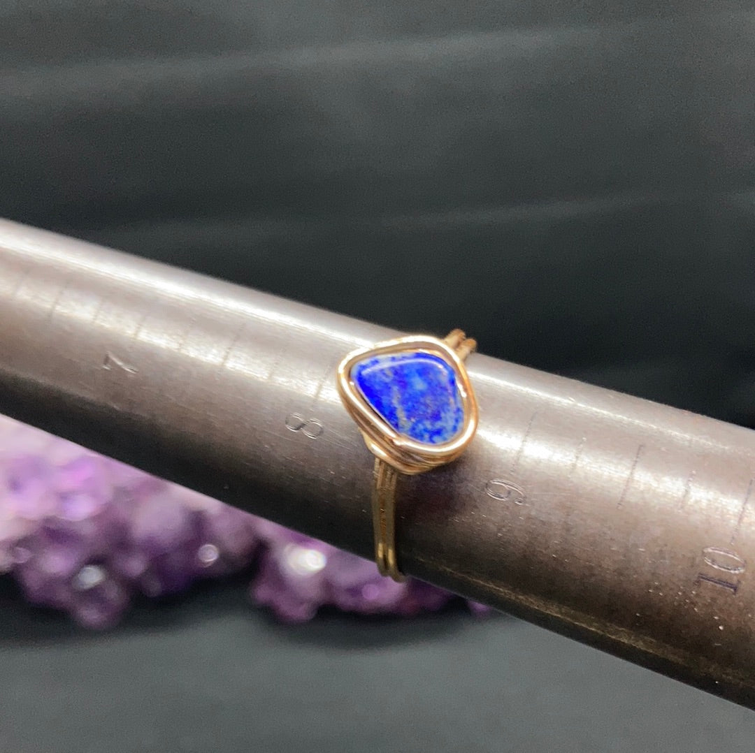 Lapis Bezel Rings