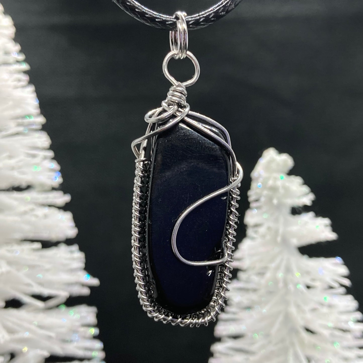 Freeform Obsidian Pendant